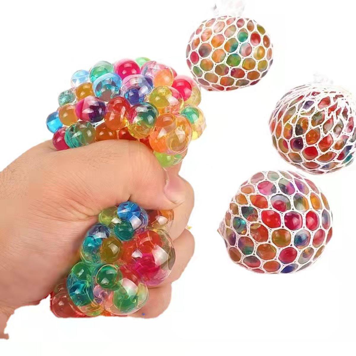Picture of Hand Squishy Vent Ball-Magic Ball-Rainbow Grape Ball