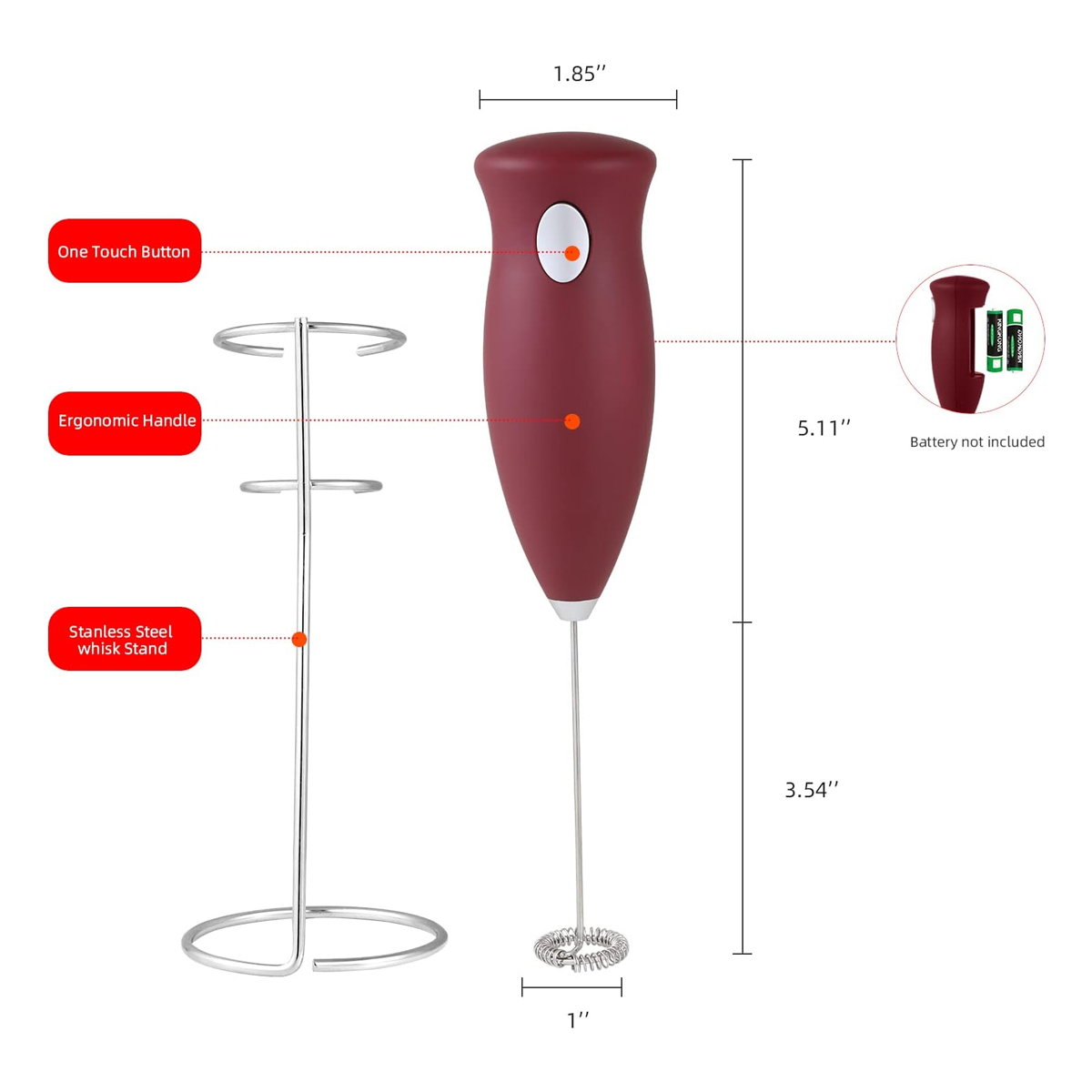 Picture of Electric Hand Mixer Espresso Cappuccino Coffee Maker - Multi-color