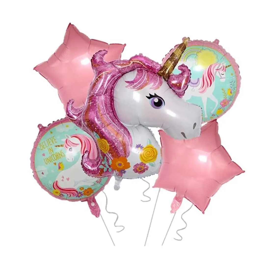 Picture of Unicorn foil balloon set/Unicorn Theme foil/air/Helium Balloons for girls boys/kids birthday Birthday Party Decorations