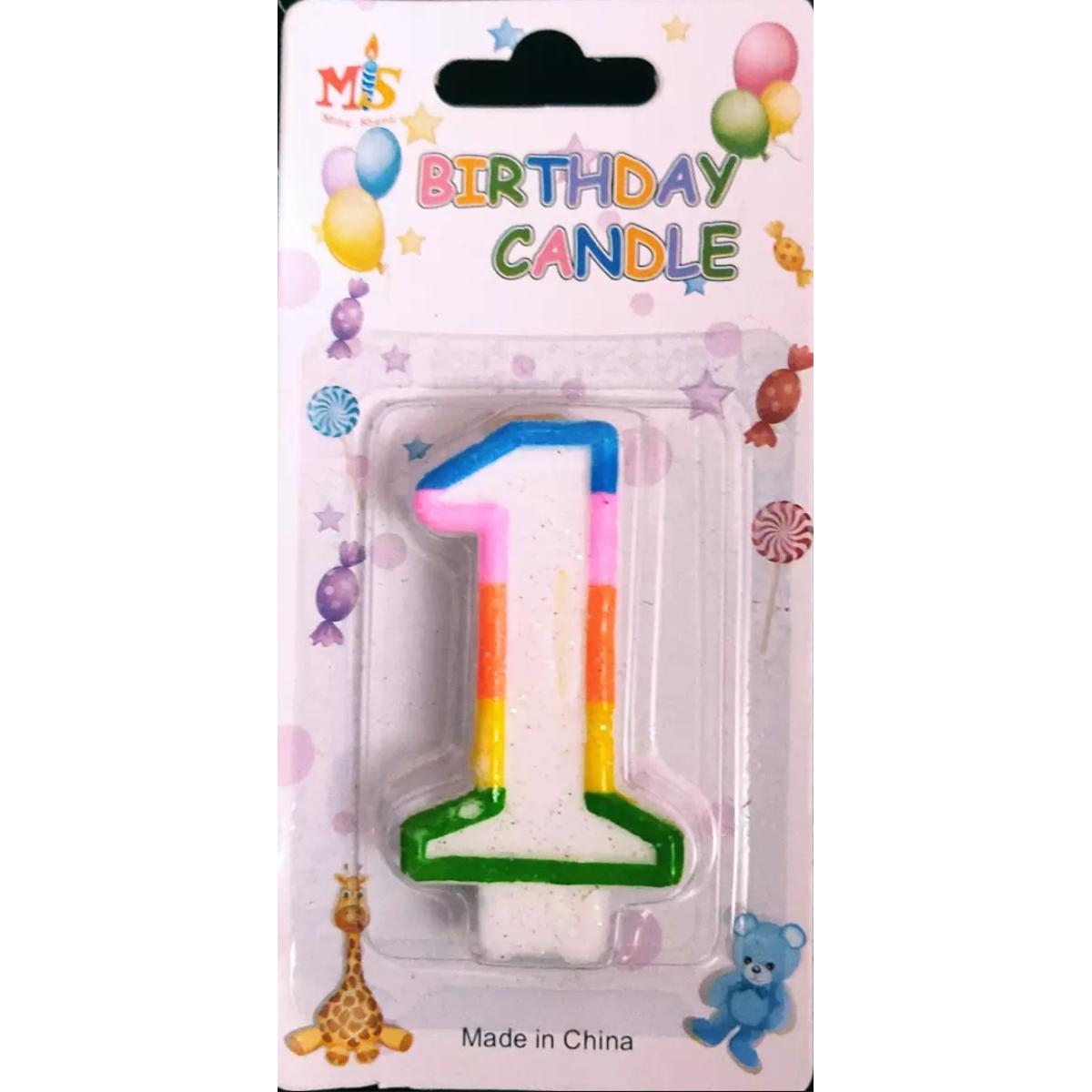 Picture of Happy Birthday Number candle/birthday number candle