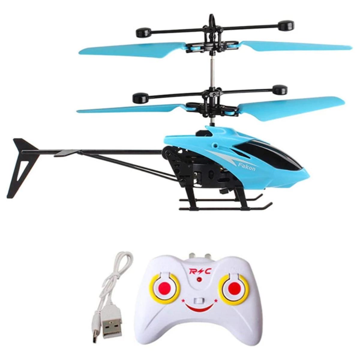 Picture of Remote Control Helicopter/Helicopter Toy Sensor + Remote Rechargeable and Shockproof Helicopter/Remote Control RC Infrared Induction Helicopter
