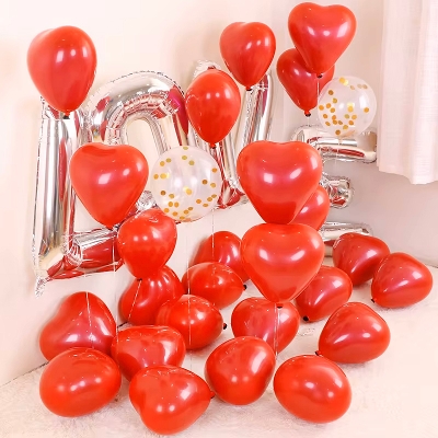 Picture of Heart Shape Love Balloon - 10Pieces