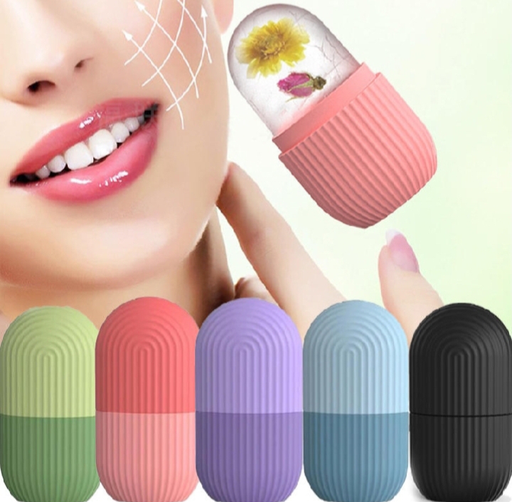 Picture of Ice Roller For Face, Beauty Facial Massage Ice Roller, Glow Cube Ice Roller for Face,Skin Care Tools for Eye Wrinkles, Acne Puffiness Relief (Pink)