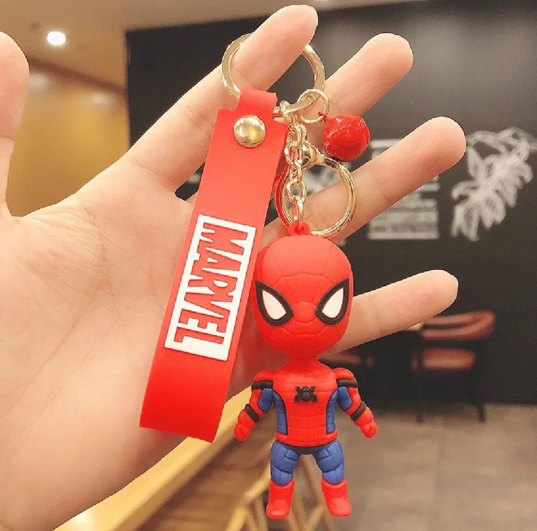 Picture of Marvel Spider Man Keychain Bag Keyring Pendant Birthday Gifts Cute Doll Pendant Action Figures Avengers