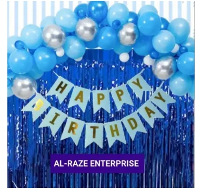 Picture of Happy birthday low budget combo set golde and black/Red and Black/Blue and Silver