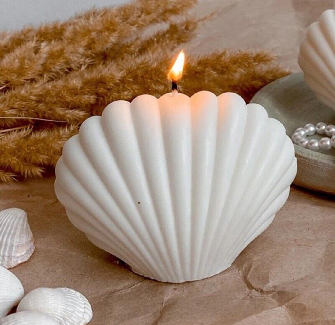 Picture of Seashell cute candle for home decor candle night dinner home Large - 1pcs/Seashell samock Candles 1 piece