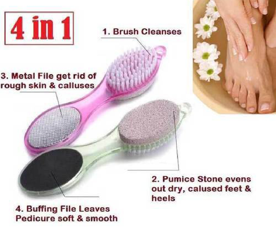 Picture of 4 in 1 Foot Pedicure Brush with Pumice Stone