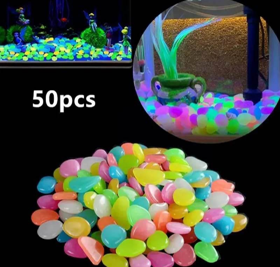 Picture of Radium Stone Colorful Luminous Glowing Pebbles -50 pcs