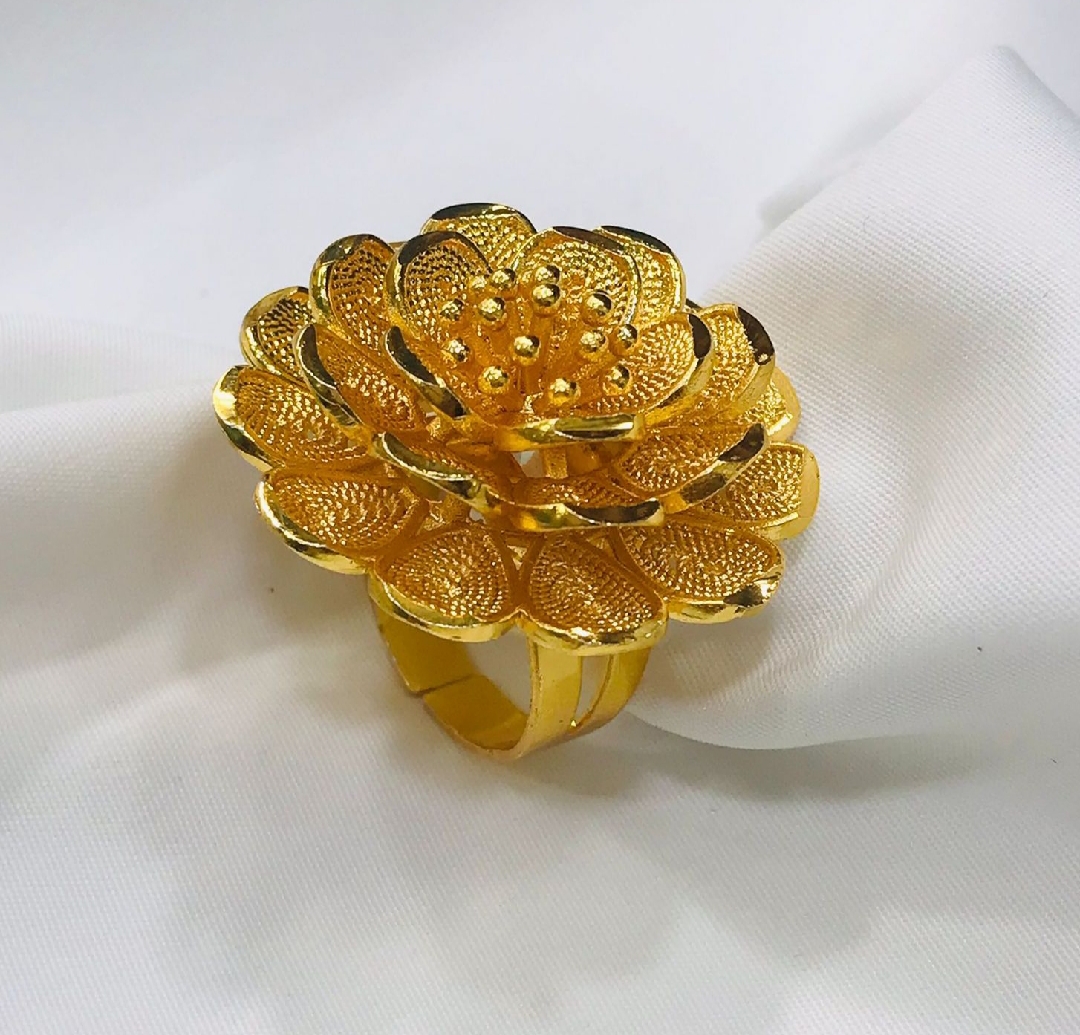 Picture of Adjustable Dubai Gold Finger Ring For Girls & Women
