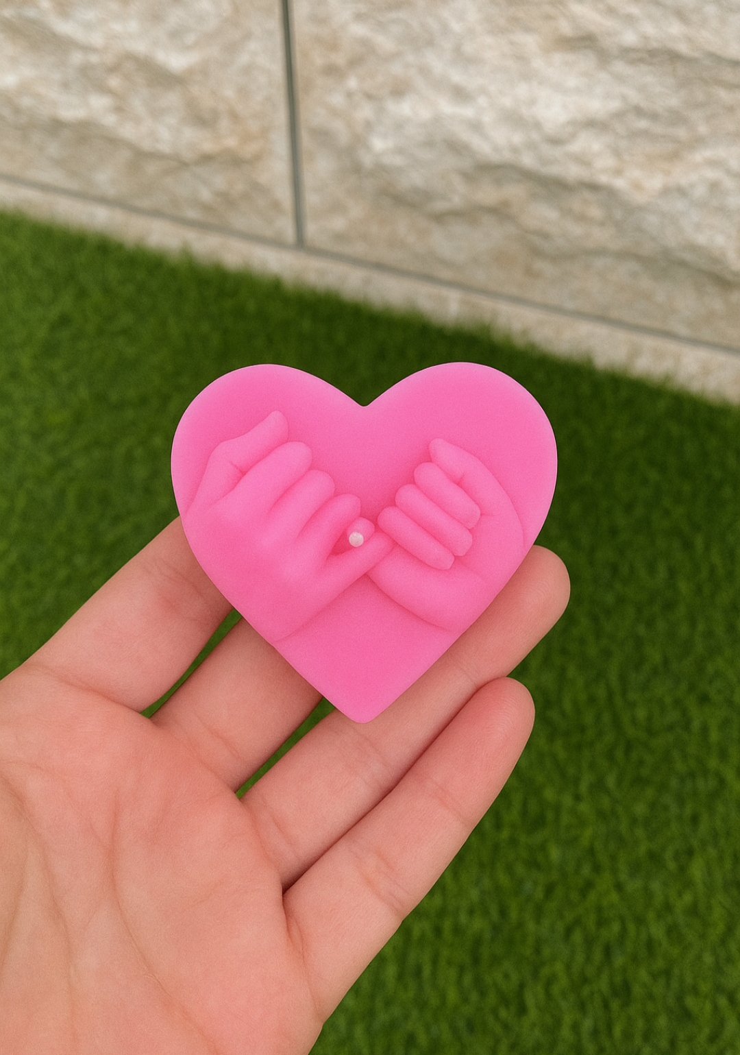 Picture of Pinky promise candle/Hands Holding Candle small size Romantic Gift for Valentines Day