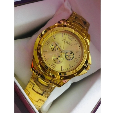 Picture of Golden watch for men/Analog Men's Luxury Stainless Steel Watch for Men GOLDEN - Watch For Men