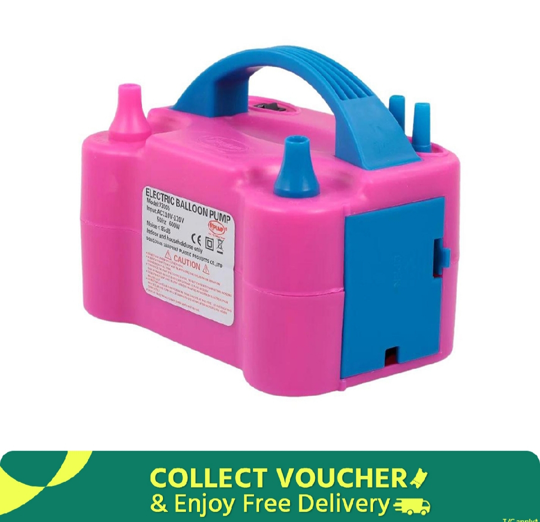 Picture of Electric balloon pumper/Electric Balloon Pump with Double Nozzle Inflator Blower Portable Pump for Party, Wedding, Birthday, Promotional Measurements and Festival Decoration