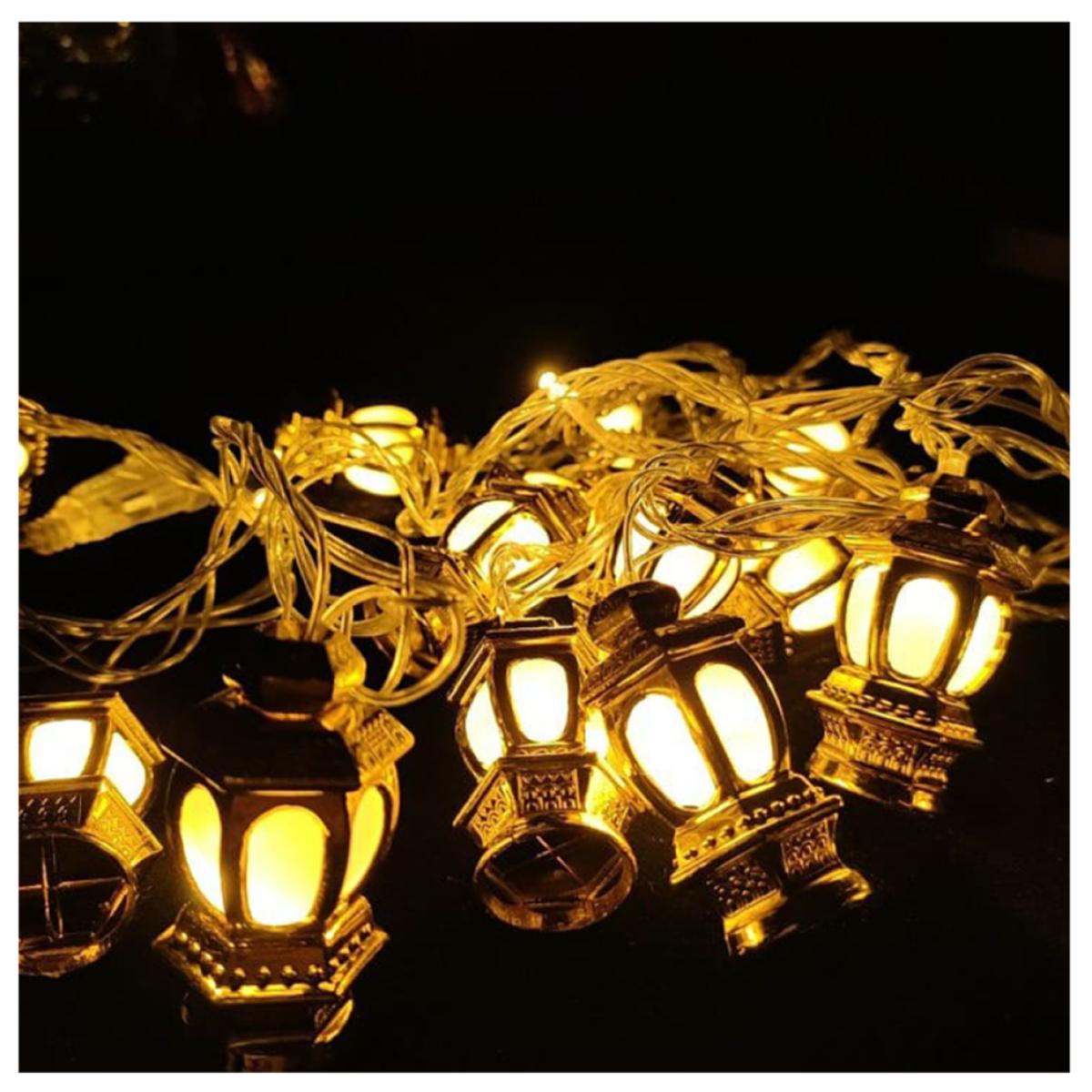 Picture of LED Decorative Hurricane String Light / Lantern Fairy Lights - Golden
