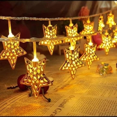 Picture of Multicolor Metal Star Fairy Light, Metal Star String Light - Fairy lights 20pcs string lights Party Wedding Decoration