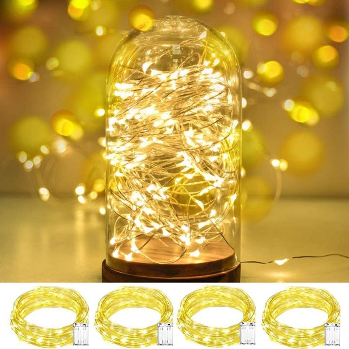 Picture of Battery Operated Decorative Party String Fairy Lights For Decoration 50 Pcs Bulb-Golden Color - Light Decoration