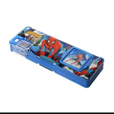 Picture of 8 ডিজিট ক্যালকুলেটর সহ স্পাইডার ম্যান পেন্সিল বক্স-মাল্টিকালার - pencil box |