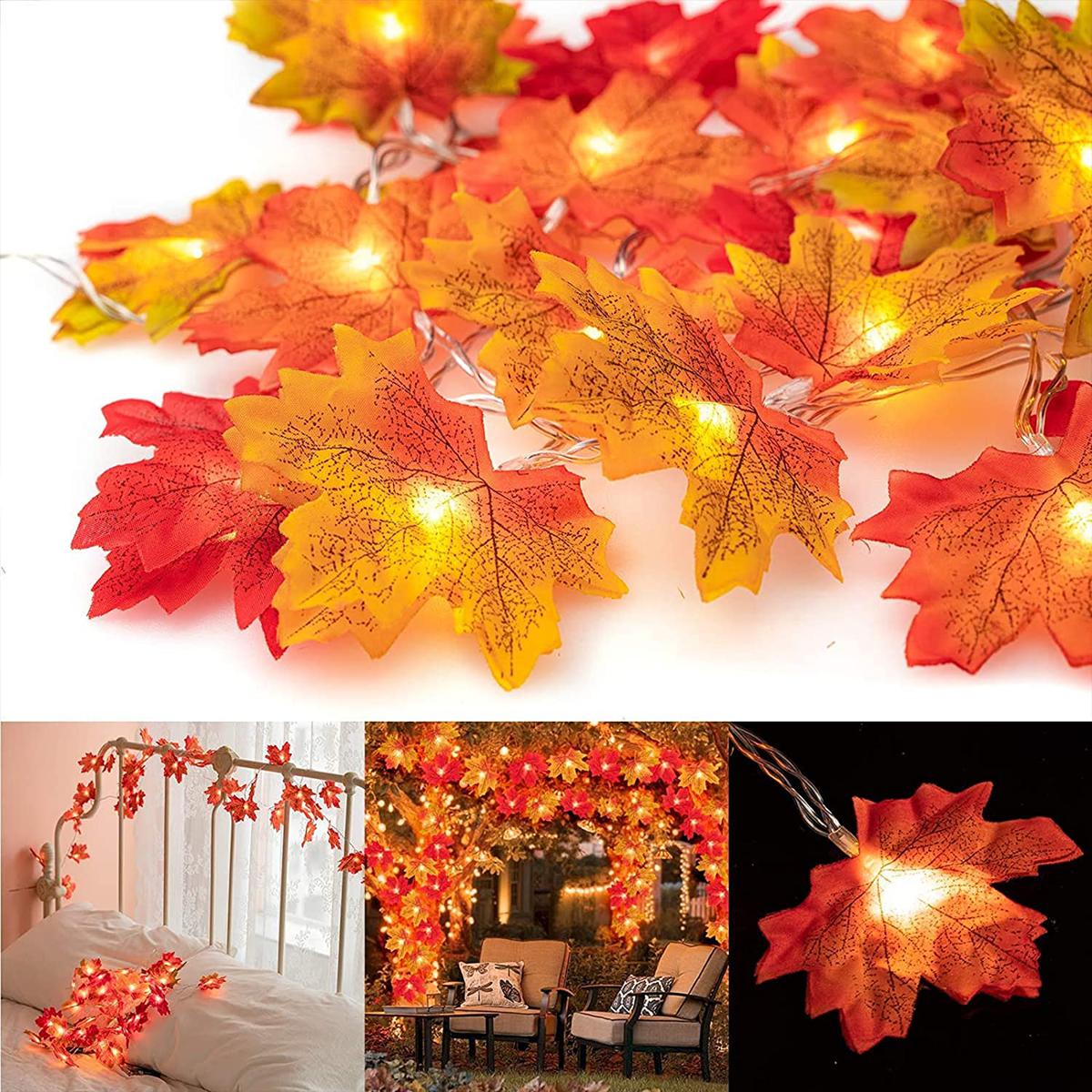 Picture of Maple Leaf Fairy Lights /Autumn Leaves Fairy Sparkling String Lights 20Led