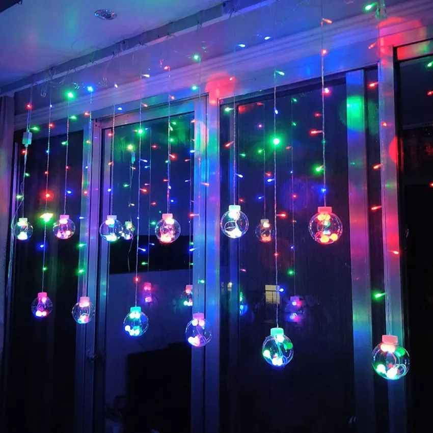 Picture of Wish Ball LED Fairy Light for Curtains- 16 feet, 12 Wish Ball-Multi color