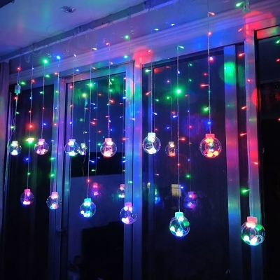 Picture of Wish Ball LED Fairy Light for Curtains- 16 feet, 12 Wish Ball-Multi color