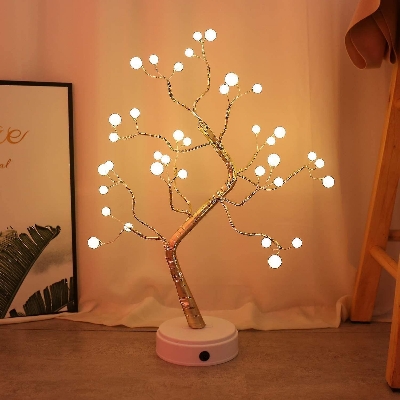 Picture of Bonsai Tree Light Lamp for Home Decoration Items and  Kids Room |Battery Powered | USB Adapter Table Lamp