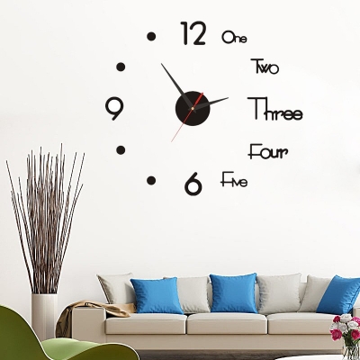 Picture of Diy Acrylic Wall Clock For Living Room Bed Room Home Decorative Digital Creative Wall Clock