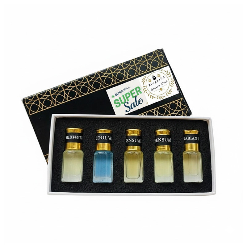 Picture of Soft Perfume Type Attar for Gift - Attar Combo Pack 5 in 1 for Men & Women -