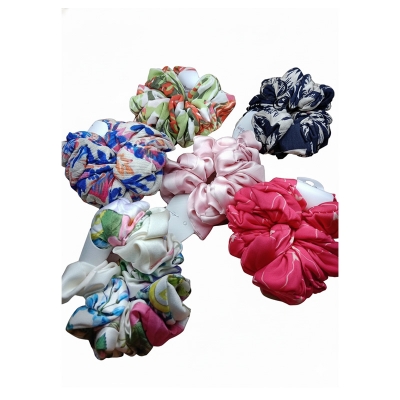 Picture of 10 Pcs Mini Size Satin Silk Scrunchies Hair Accessories Hair Band & Wrist Band For Girls & Women |