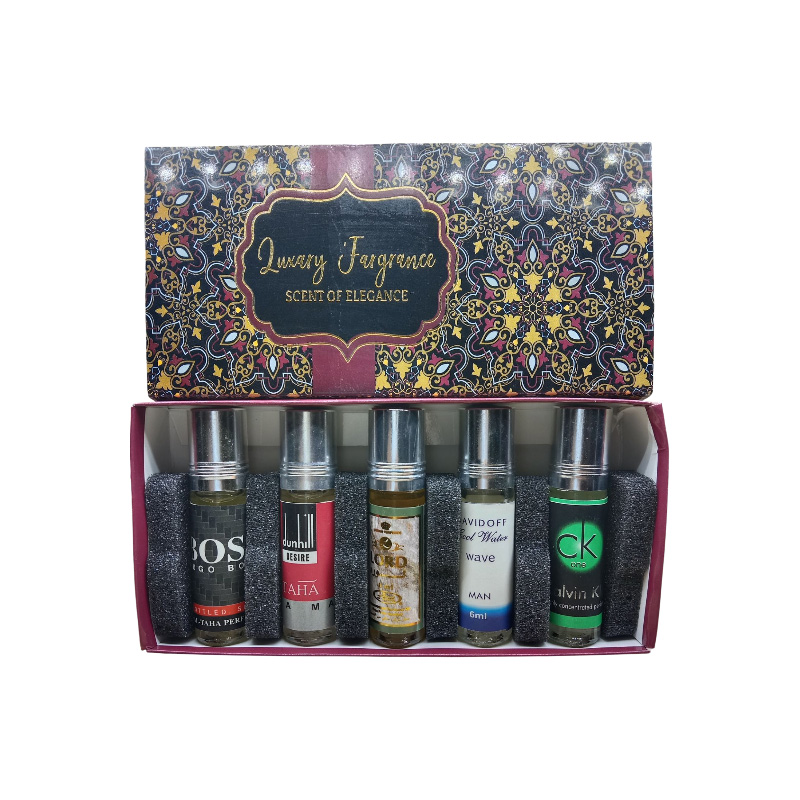 Picture of 5 Mix Flavor - Unveiling a Symphony of Scents - 6 x 5 = 30 ml Roll-On System - Alcohol-Free Perfume Oil |