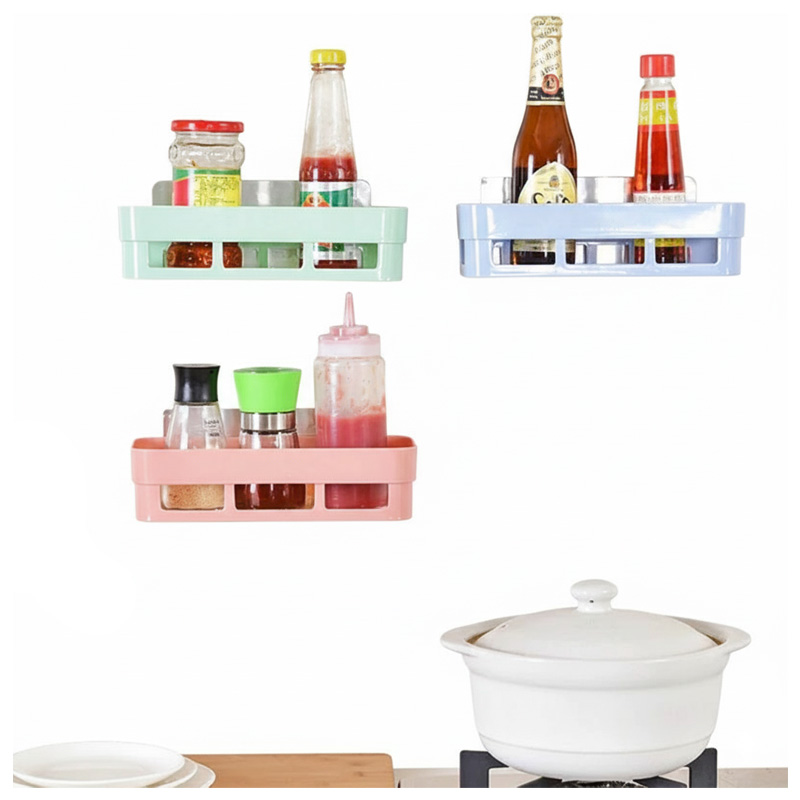 Picture of Multifunction Shelf Sponge Drain Rack Bathroom Storage Suction Holder Kitchen Organizer Sink Kitchen Accessories Bath Baskets