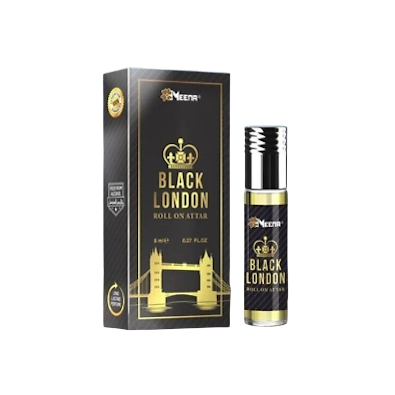 Picture of Meena Brand Black London 6Ml Great Fragrance Long-Lasting For Men & Women (Unisex) Floral Attar & Pocket Perfume.
