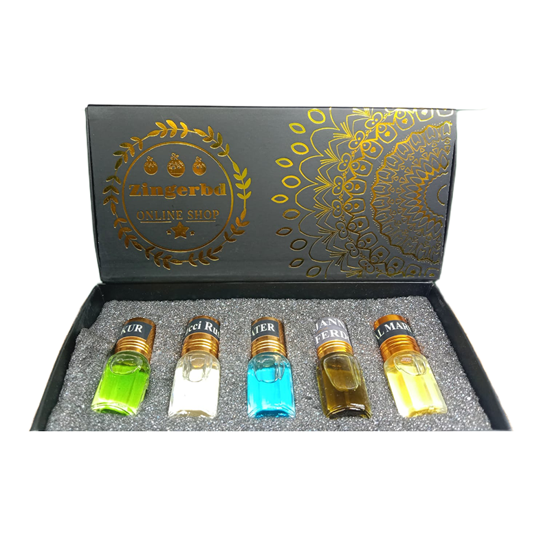 Picture of Perfume Type Attar Combo Pack 5 in 1 – IRANI BARKUR,COOL WATER,CKONE ,ROYAL MARISE,SANSUAL– 15ml Total, Unisex, Imported Ator Perfume from UAE