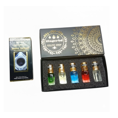Picture of Premium Arabian Attar Combo Pack 5 in 1 for Men - Ator for Men..Gift Hajri ASWAD