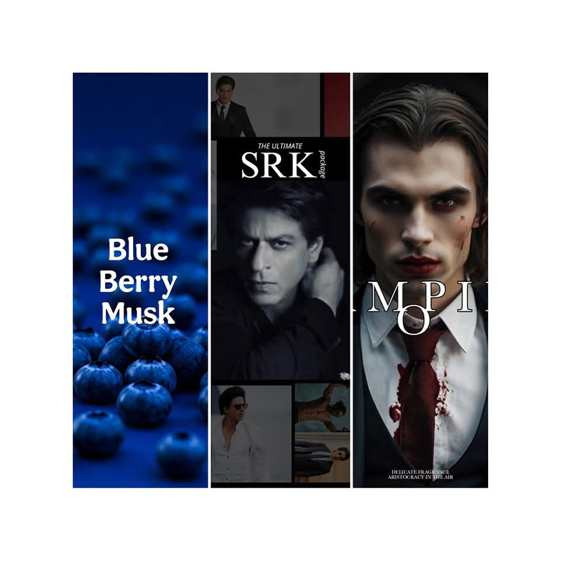 Picture of BLUEBERRY  MUSK 3ML,SKR  3ML , VAMPIRE BLOOD 3ML COMBO BOX