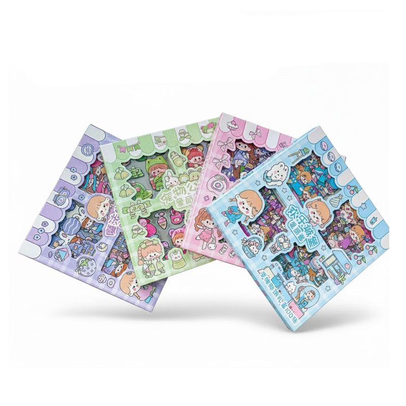 Picture of 100 Lembar Stiker Lucu 2D Sanrio Karakter Kuromi Momo Frozen Roblox