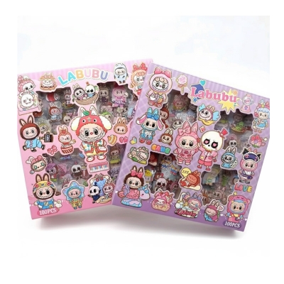 Picture of 100PCS Cute Sanrio Stickers Gift  Kuromi Melody Cinnamoroll Guka Set DIY Phone Waterproof Cartoon Decorative Sticker Materia