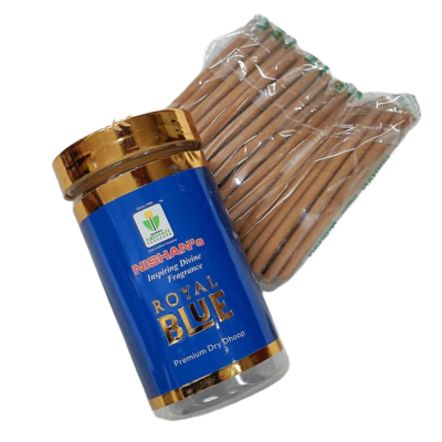 Picture of ROYAL BLUE Premium Dhoop Sticks - Nisans Inspiring Divine Frangrance 100gm jar