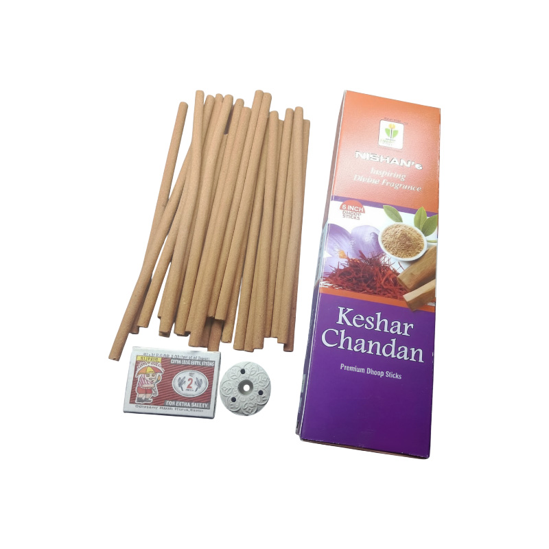 Picture of NISHAN Keshar Chandan 6INCH Premium DHOOP STICKS 1BOX 24PCS