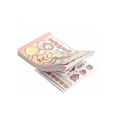 Picture of 50 Sheets Cute Cartoon Patterns Washi Stickers Handbook Student Decorative DIY Material Stickers Book