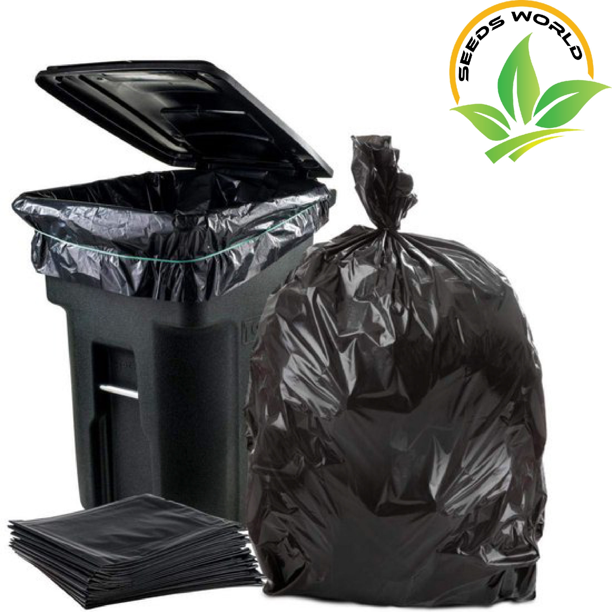 Picture of Trash Bags (25 Pcs) 18x24 inch High Quality / Garbage Bag / Waste Bag