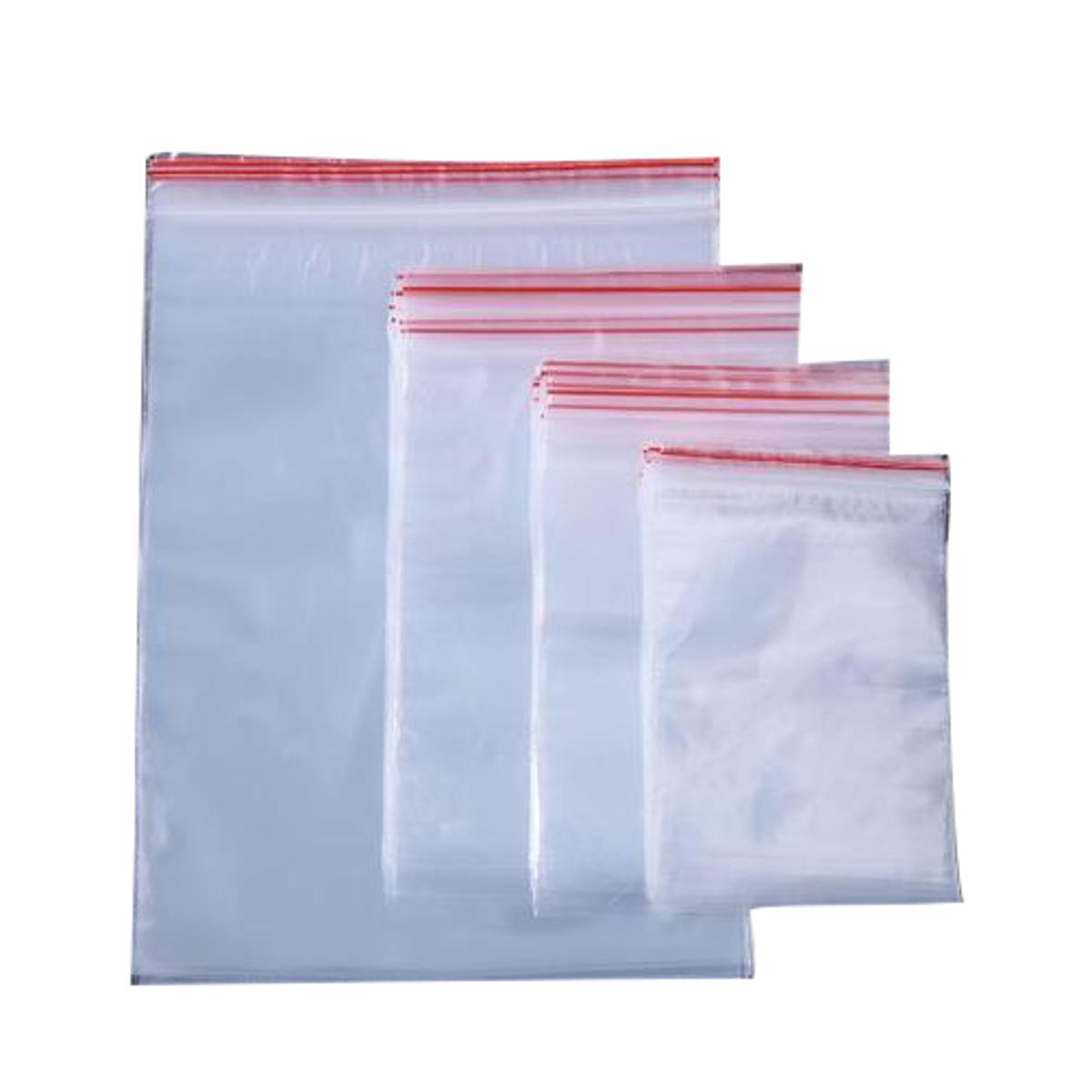 Picture of Pack of 5--5 Mixed sizes Zip Lock Plastic Packet-Each size 100 Pcs - Zipper Bag