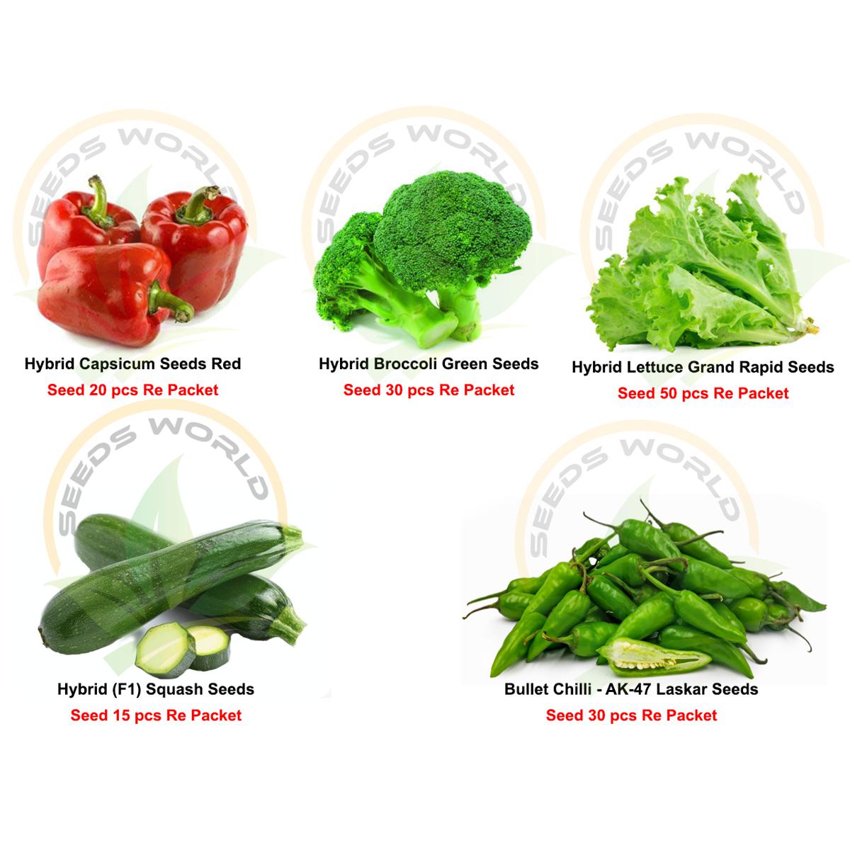 Picture of Premium Quality Foreign Vegetable Seed (Hybrid) Combo Package (Re Packet) / seeds
