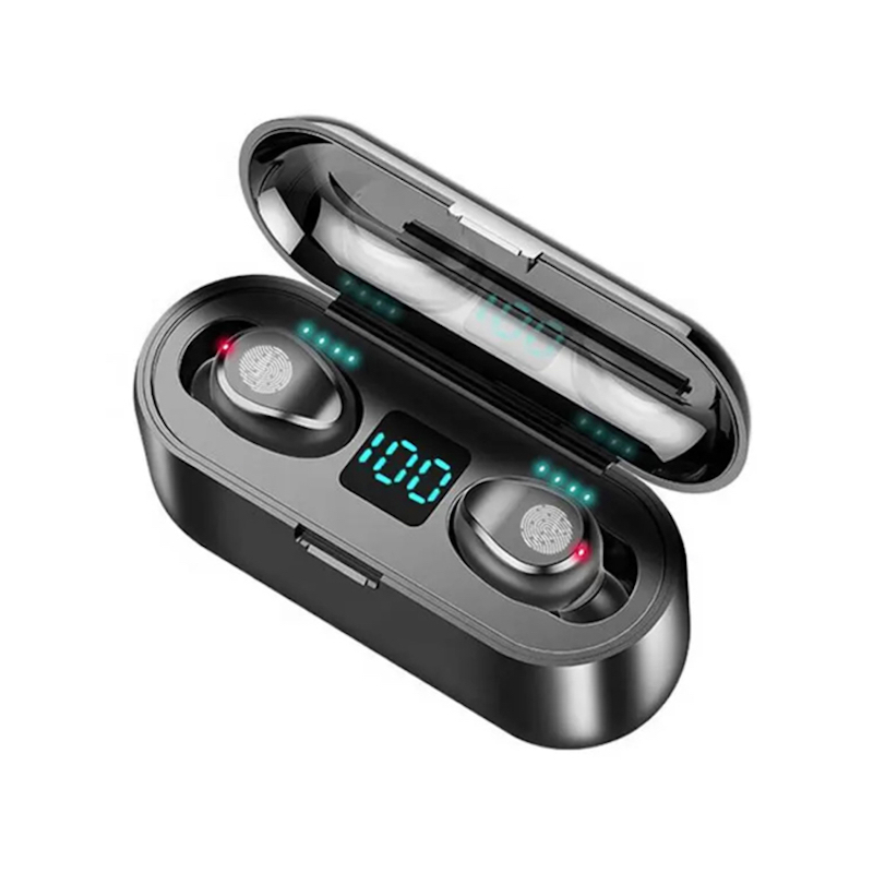 Picture of F9 TWS Bluetooth Earbuds Wireless BT 5.0 HiFi Noise-Cancelling Earphones W/1PC 2000mAh Charging Case