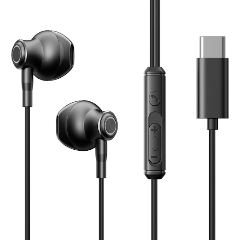 Picture of Joyroom JR-EC07 Type-C Metal Half In-Ear Wired Earphone With Built-In Microphone By Alpha