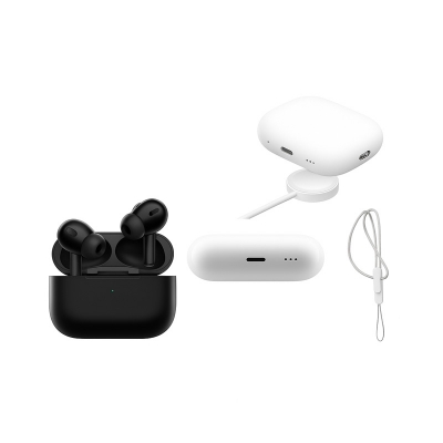 Picture of AirPods Pro  2nd generation Special Black Edition ANC In Ear Noise Cancelling Headphone Wireless Bluetooth Earbuds by Alpha 02 (replica)