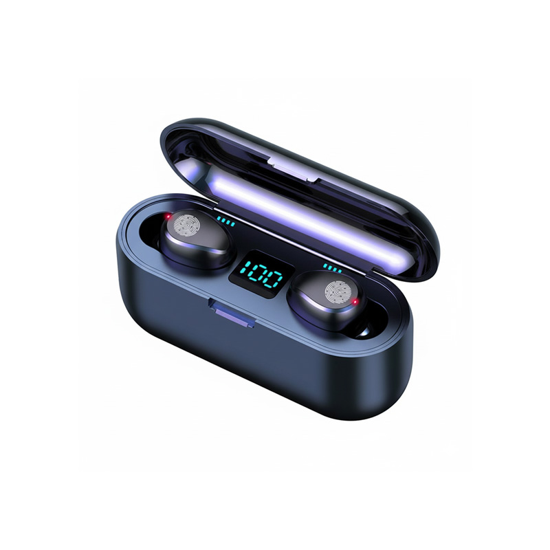 Picture of F9 Bluetooth Earphone v5.0 tws Wireless Earphone Led Display Sports Wireless Headset with Microphone