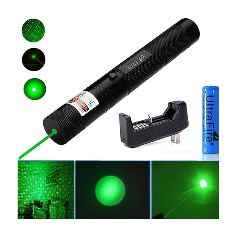 Picture of 10 Mile 532nm Adjustable Focus Green Laser Pointer Beam Light Pen + Star Cap 5mw