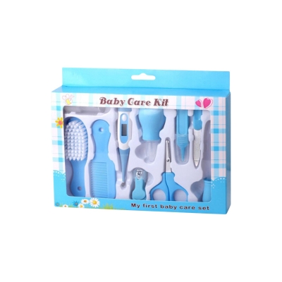 Picture of Baby Health Care Gift Kit - Newborn Baby Care Accessories 10pcs - Portable Baby Care Kit Nursing Baby Heath and Grooming - Pink & Blue Color