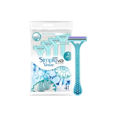 Picture of Hair Removal Razor - Simply Venus 2 Blade Razor - 1 Pack Containt 4 Razor (2 Baldes Razor)