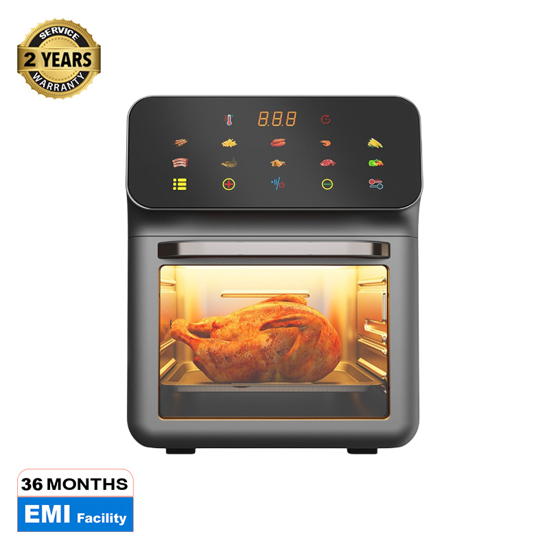 Picture of Hoffmans Glass Window View 12Ltr Professional 10-in-1 Multifunctional Digital Air Fryer With Smart LCD Touch Control HM-786 