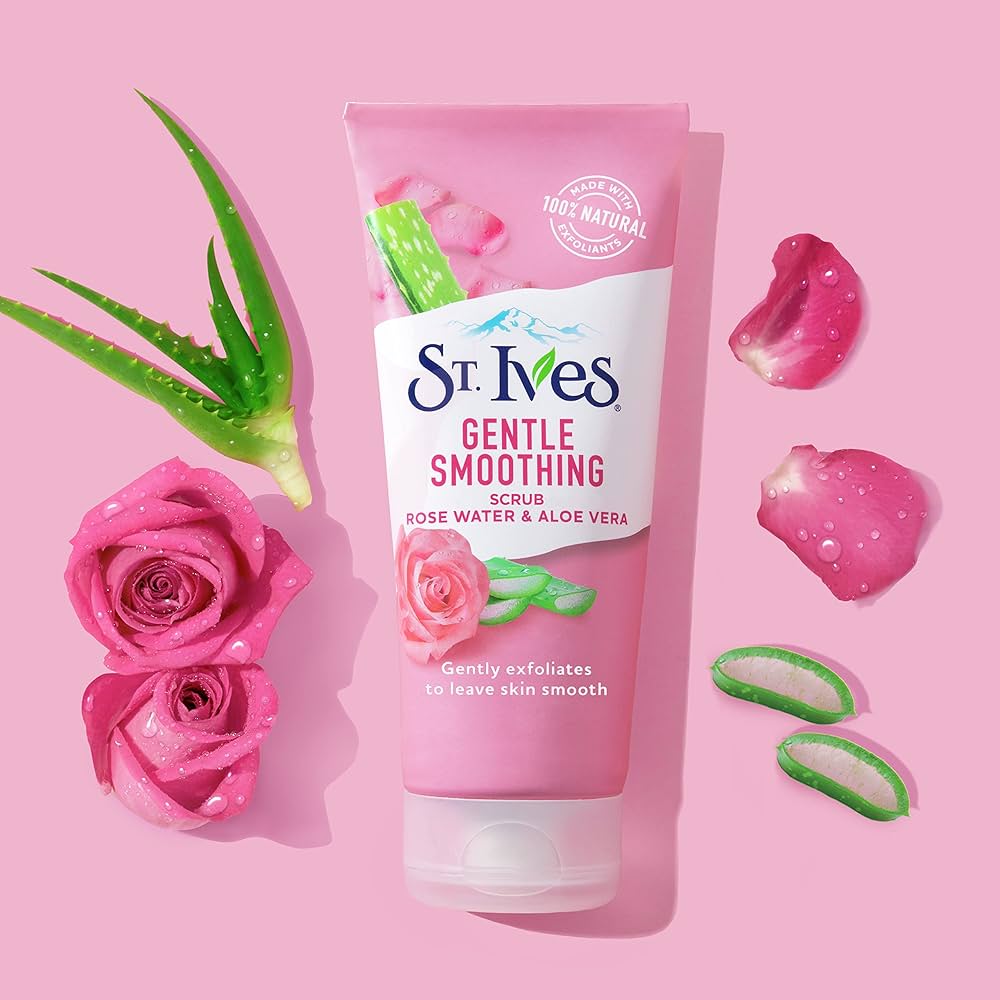 Picture of St. Ives Gentle Smoothing Rose Water and Aloe Vera Scrub 170g